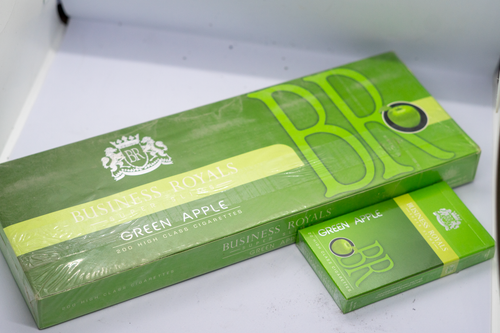 Business Royal Green Apple Cigarettes Full Box