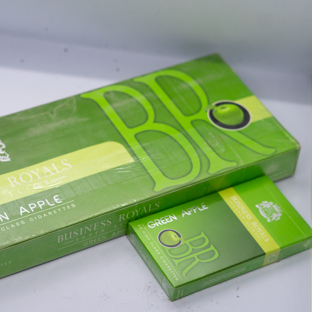 Business Royal Green Apple Cigarettes Full Box
